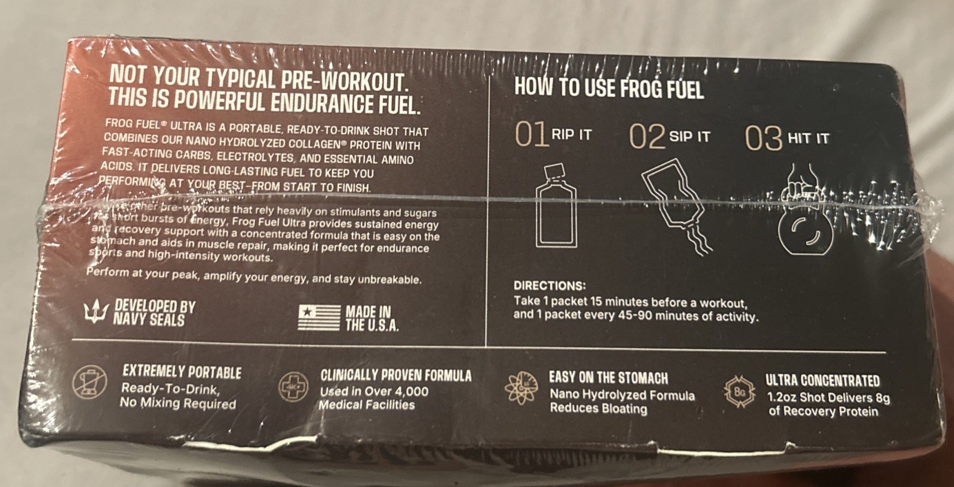 Frog Fuel ~ Pre Workout Evolved ~*Mixed Berry*~ 1.2 Fl Oz (Pack of 24) ~ Sealed