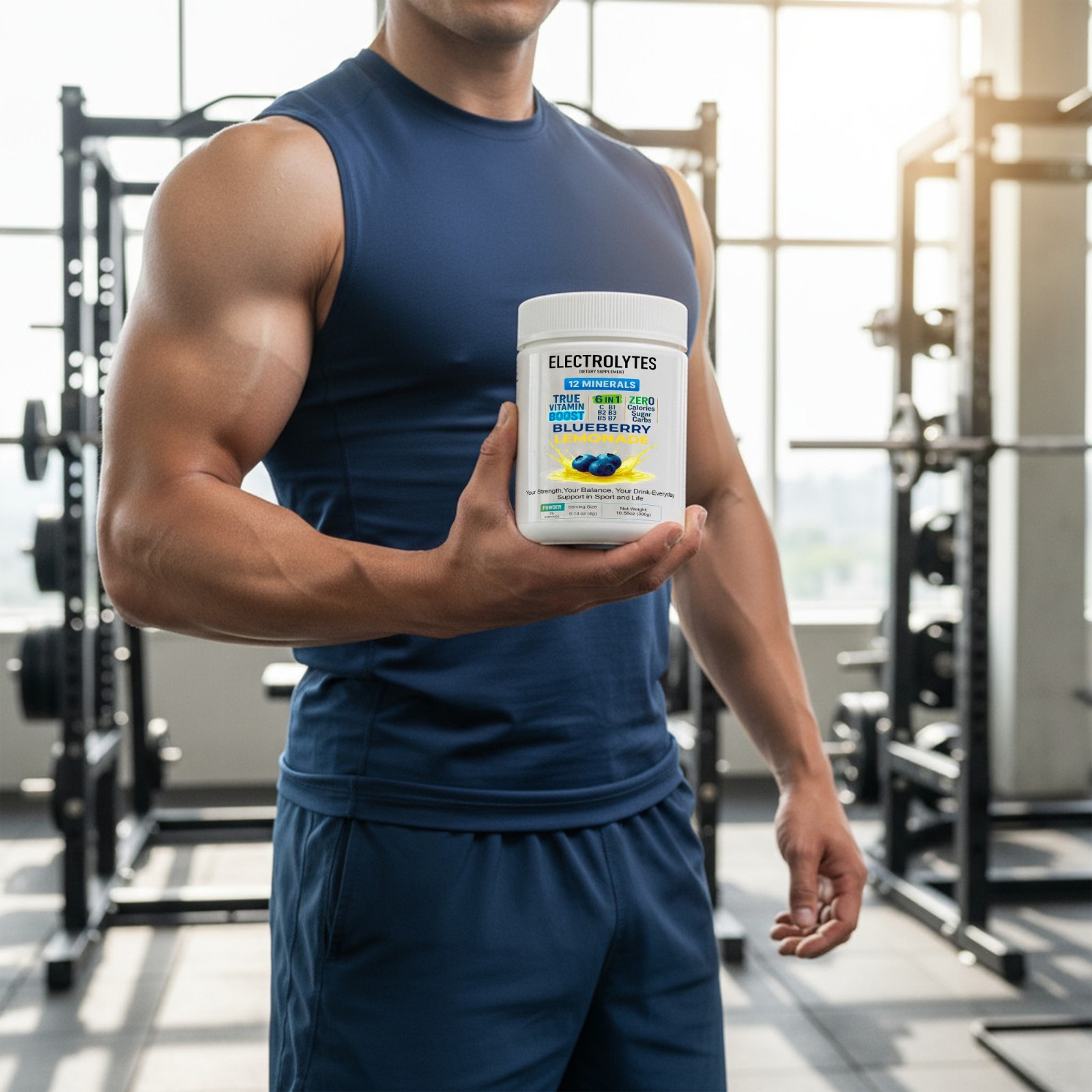 Electrolyte Complex Hydration Powder | 6 Vitamins + 12 Minerals | Blueberry