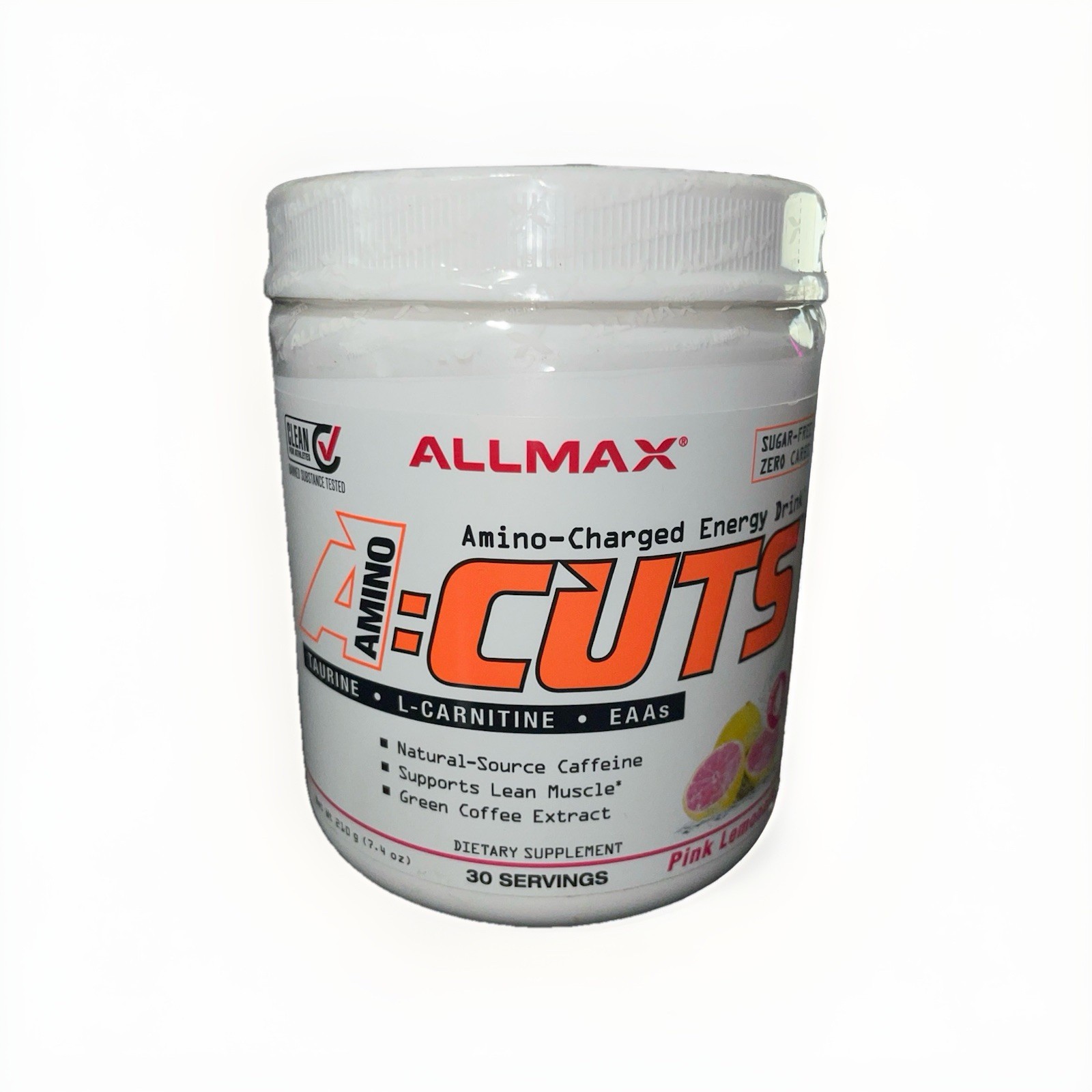 ALLMAX Nutrition A:CUTS, Amino Charged Energy Drink, Pink Lemonade, 210g