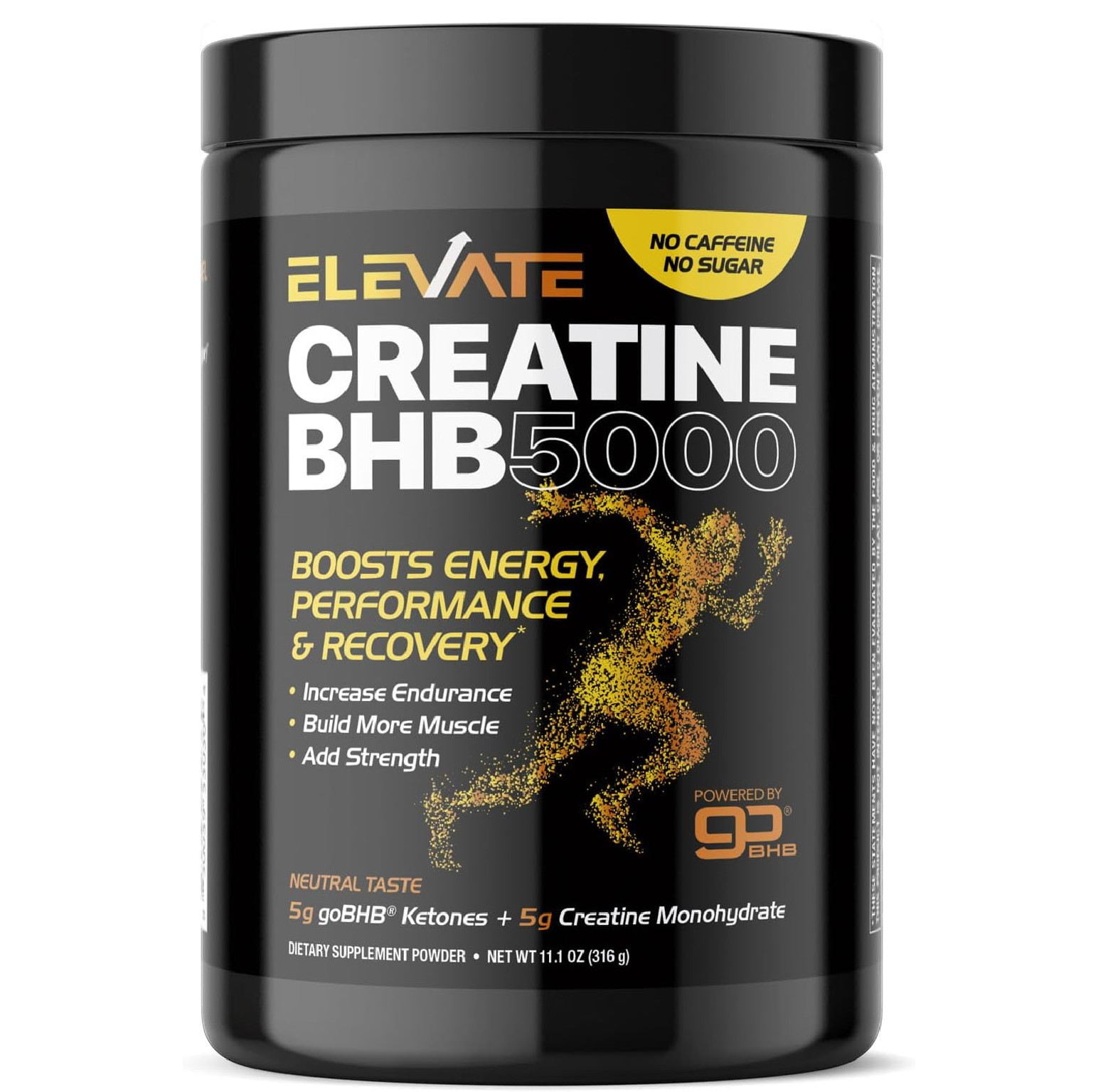 Micronized Creatine Monohydrate Powder – Stim Free Pre Workout with Creatine 5g