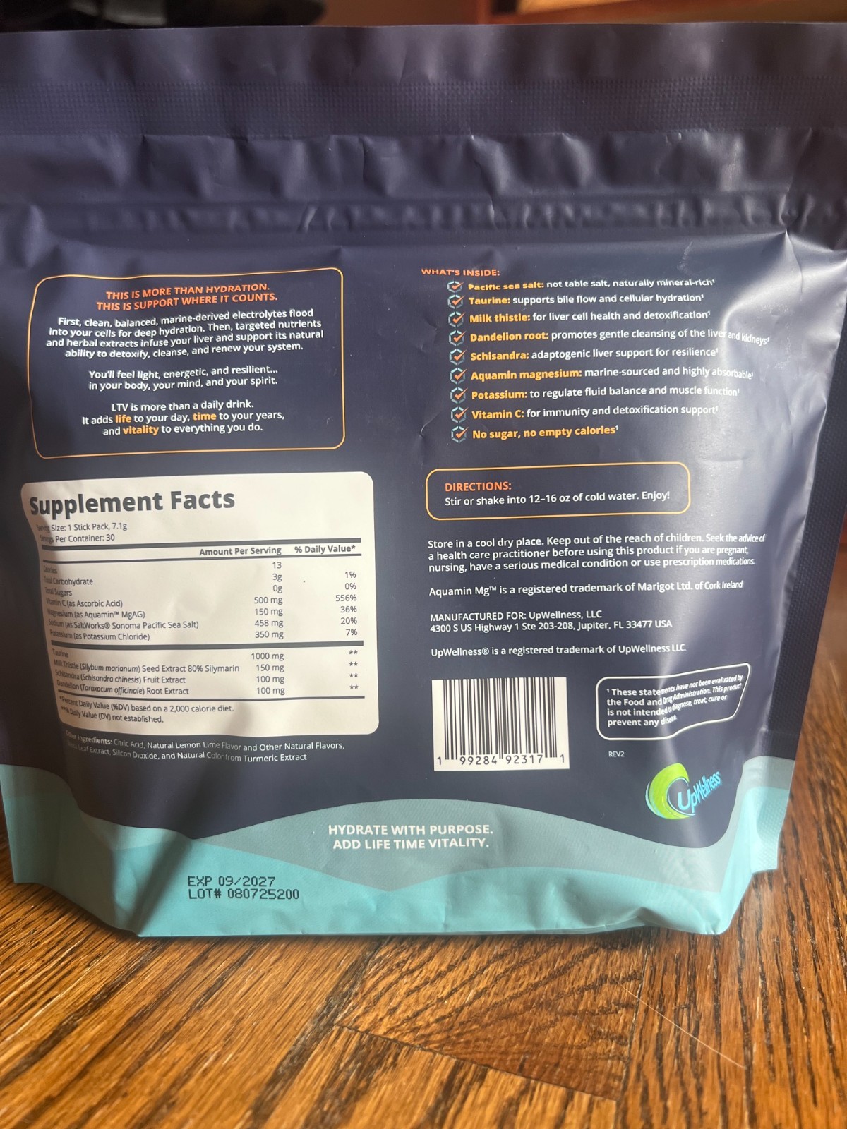 UpWellness LTV Liver Hydration Packets – Electrolytes Powder Packets Citrus NEW