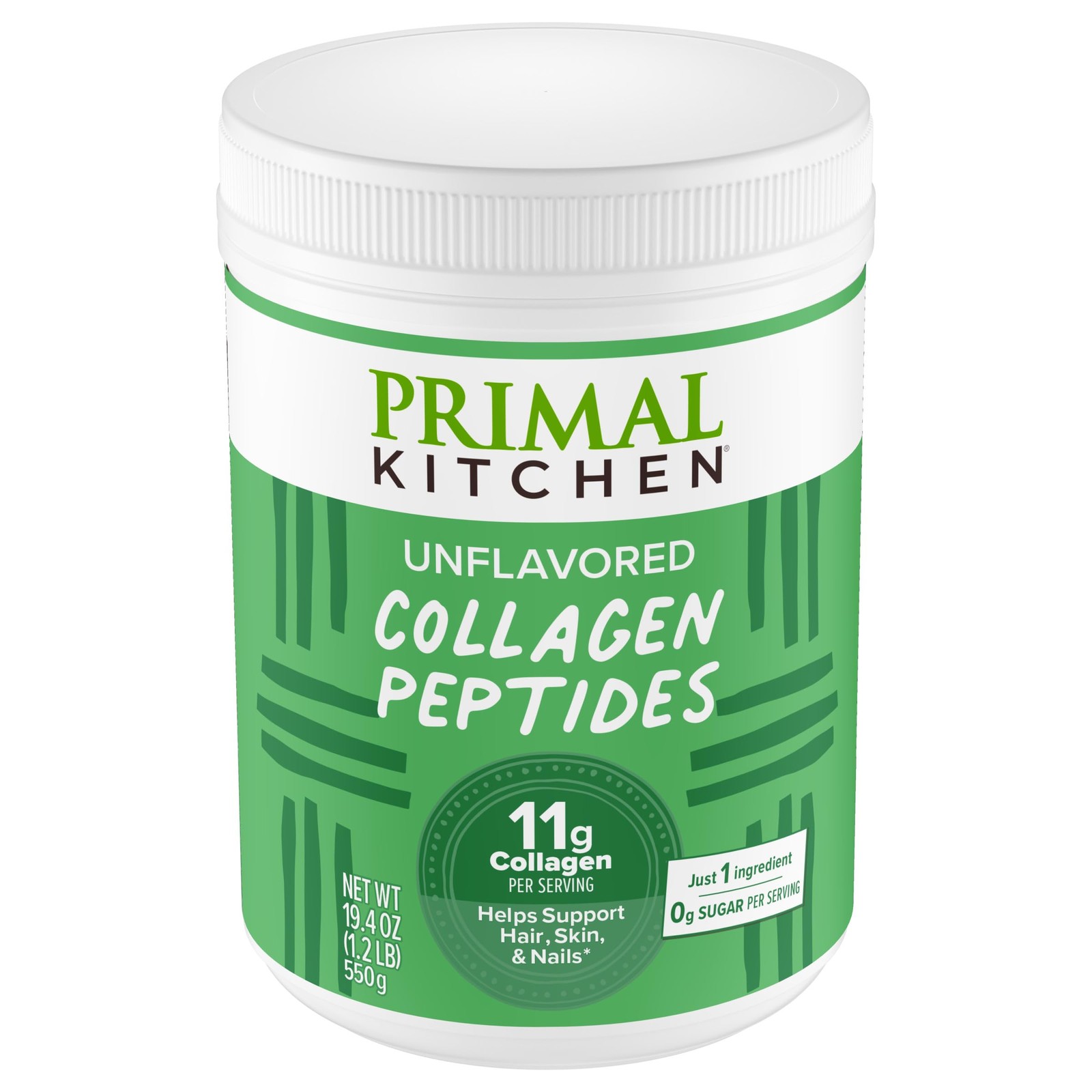 Primal Kitchen Collagen Peptides, Unflavored 1.2 Pound (Pack of 1), White