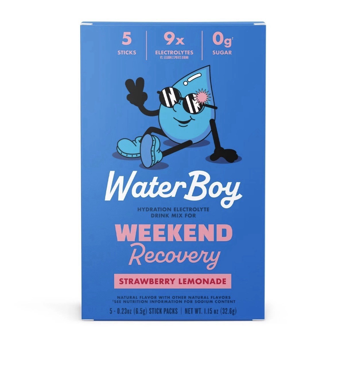 Waterboy Hydration Powder Strawberry Lemonade 5 Count