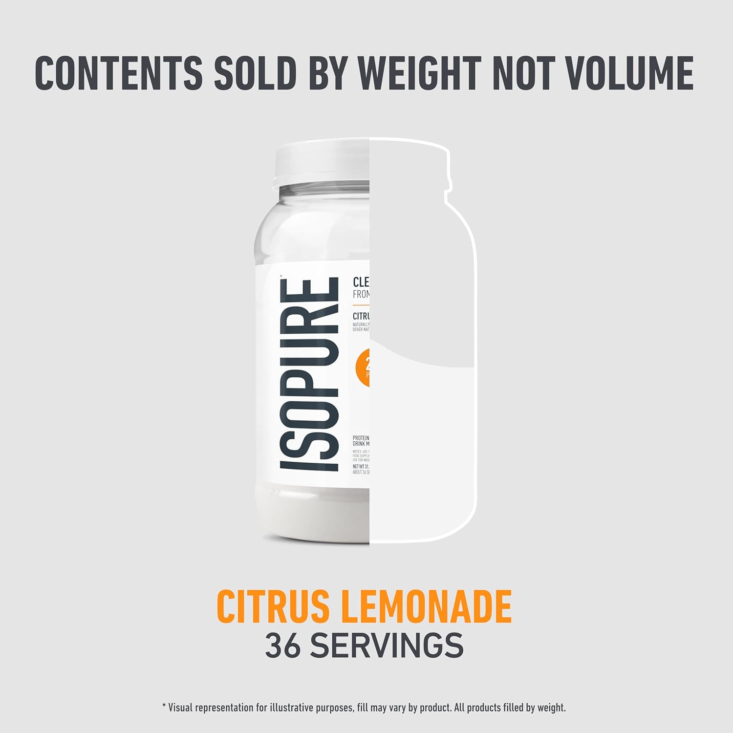 Clear Whey Isolate Protein Powder, Lactose Free, Gluten Free, Naturally Flavored