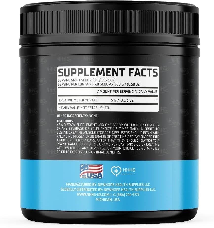 Micronized Creatine Monohydrate – Ultra-Pure, 60 Servings for Enhanced Strength