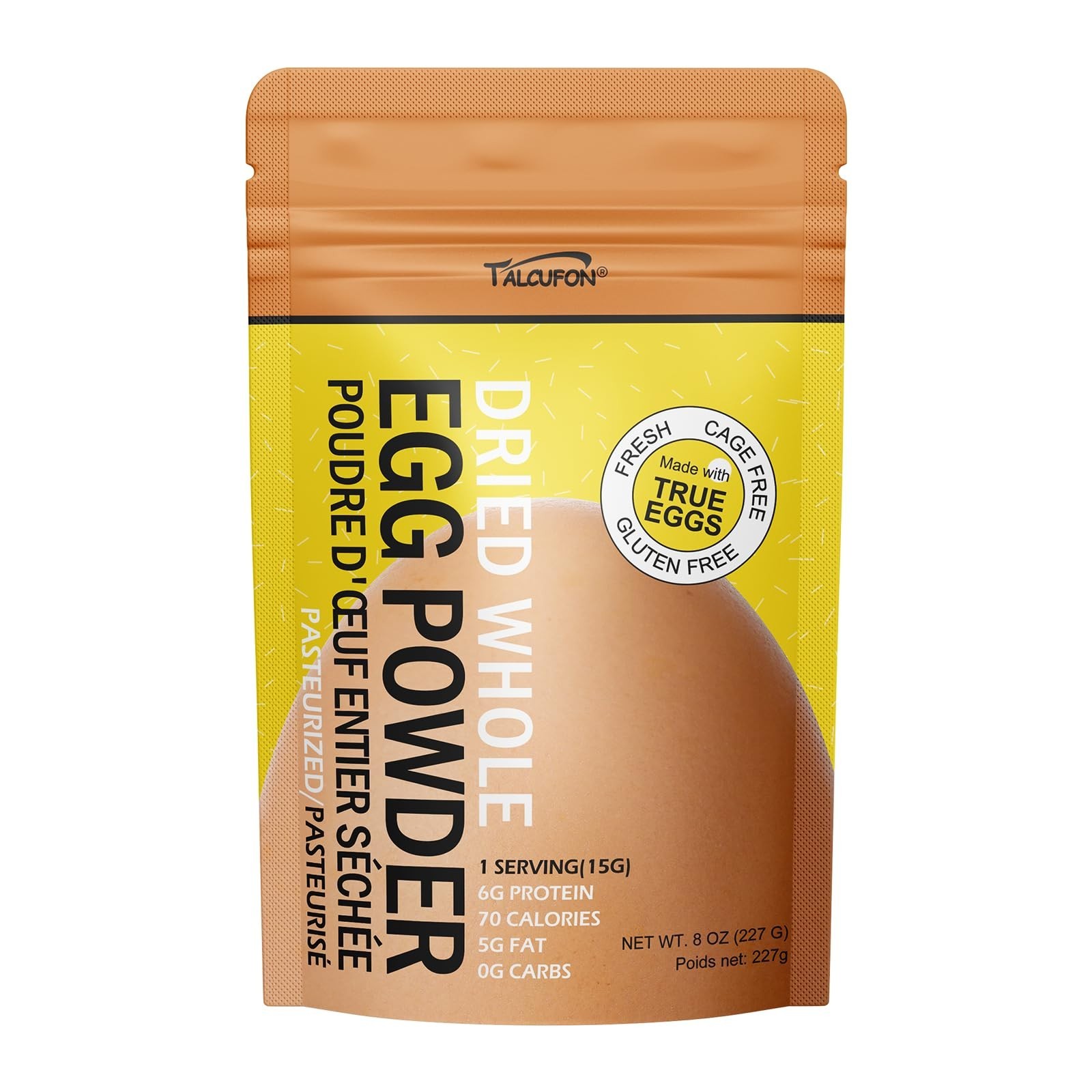 Whole Egg Powder Pasteurized Premium Freeze Dried 8 oz for Baking and Cooking