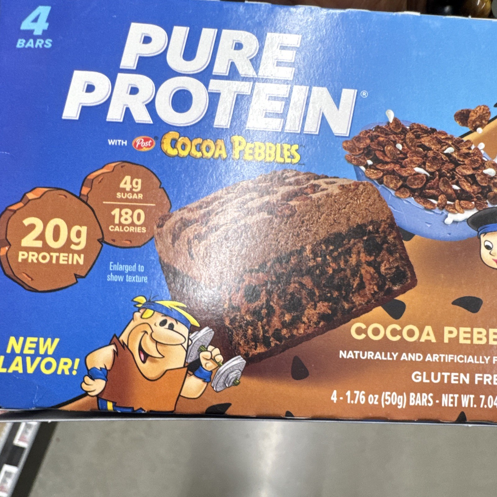 Pure Protein Cocoa Pebbles Gluten Free Protein Bars 4-Pack 7.04 oz