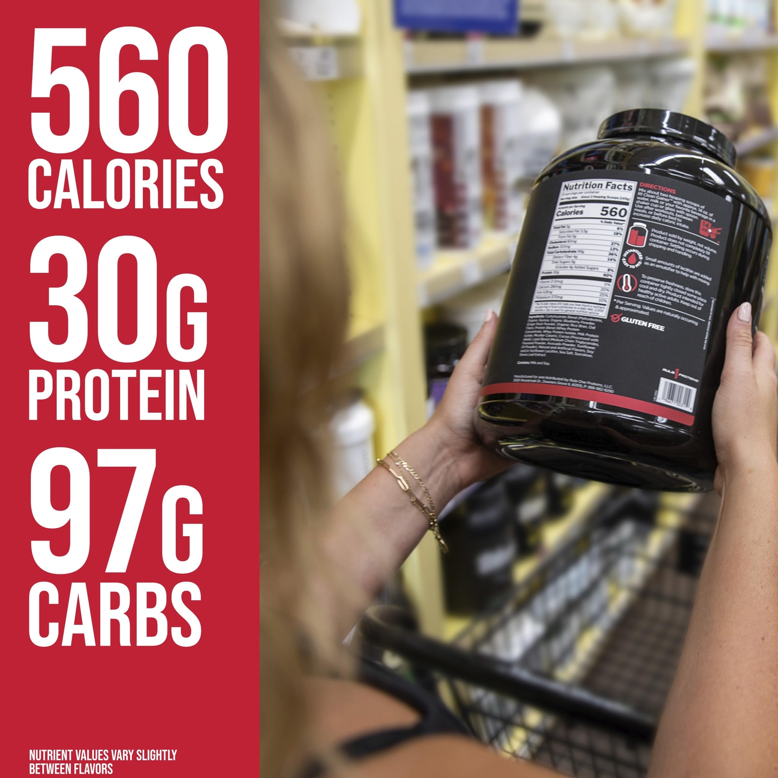 Rule One Proteins R1 Clean Gainer – High-Protein Lean Gain Formula with 560 C…