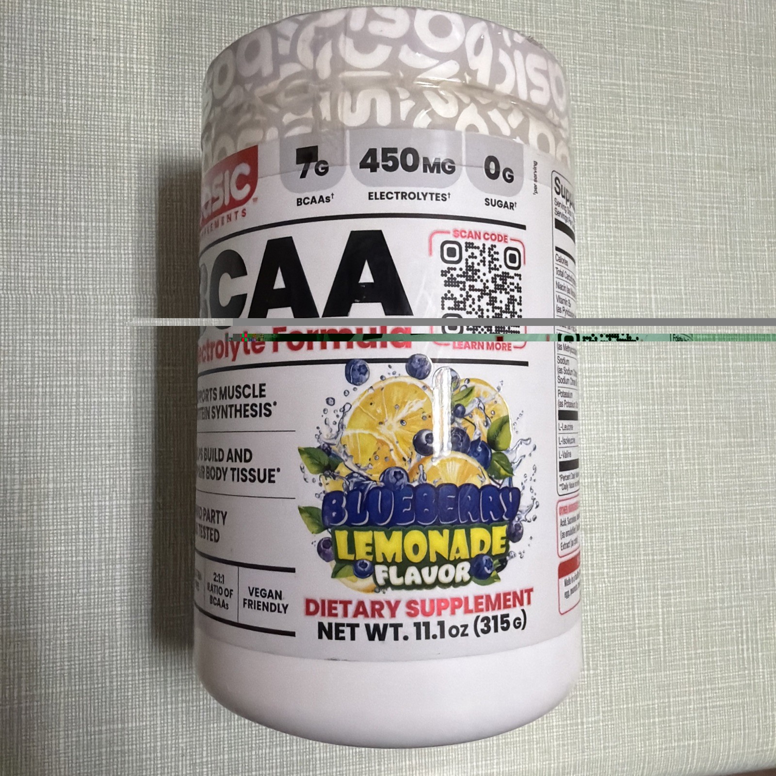 BCAA Electrolyte Formula – Blueberry Lemonade (30 Servings)BB 10/26