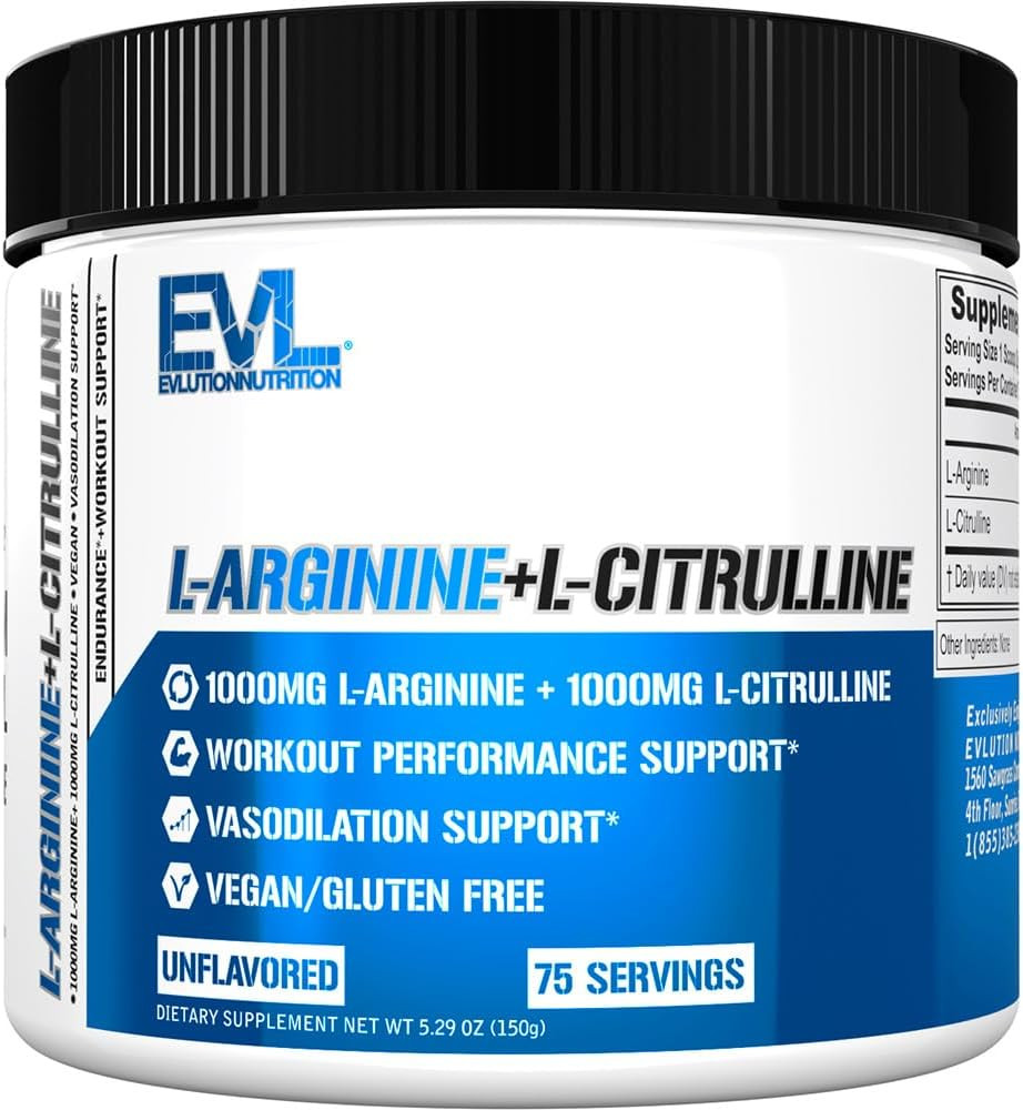 Nutrition L-Arginine + L-Citrulline – Endurance + Workout Performance Supplement