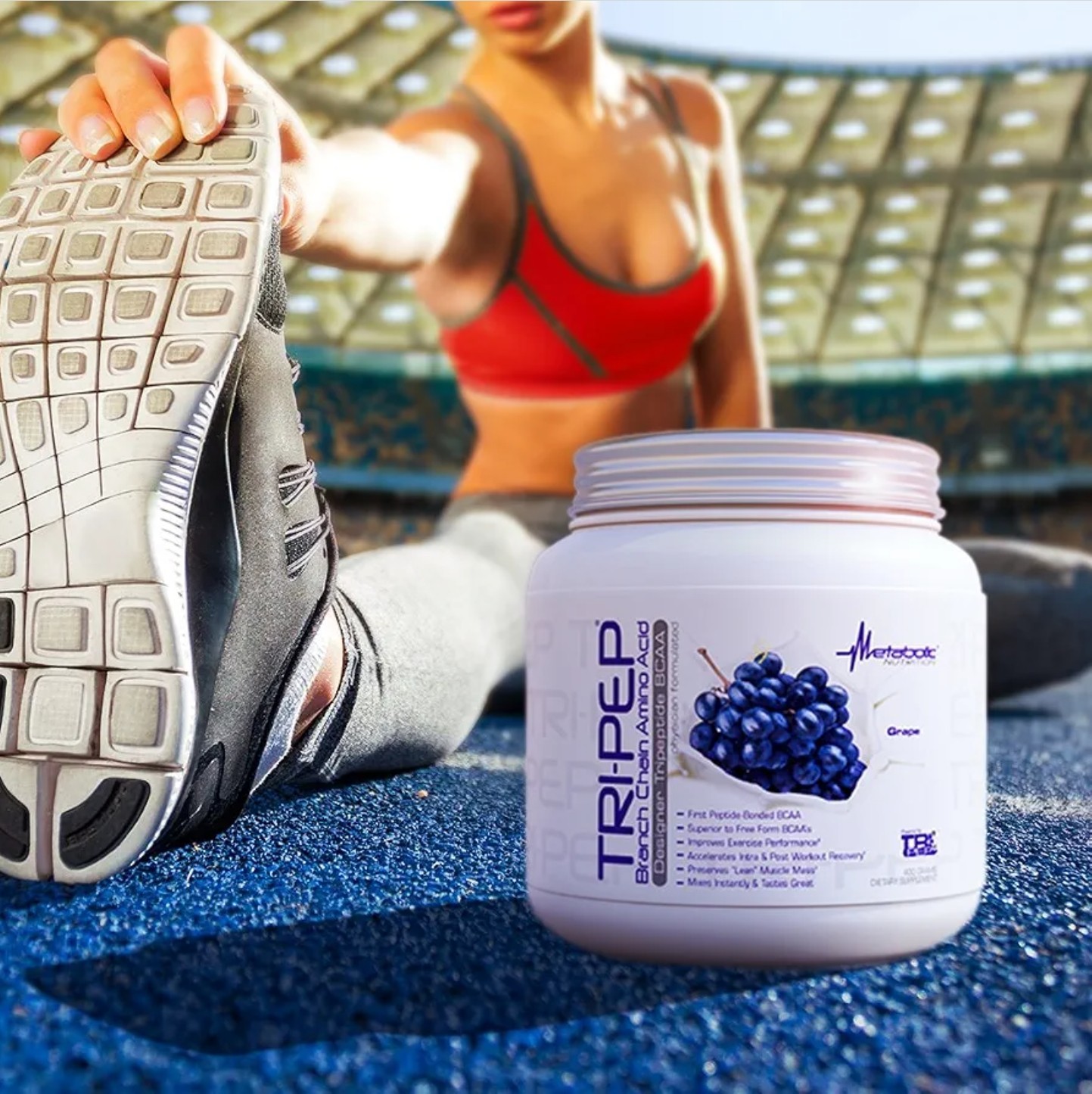 Metabolic Nutrition TRI-PEP BCAA 15oz Size (40 Serv) Natural Lemon BEST BY 11/26