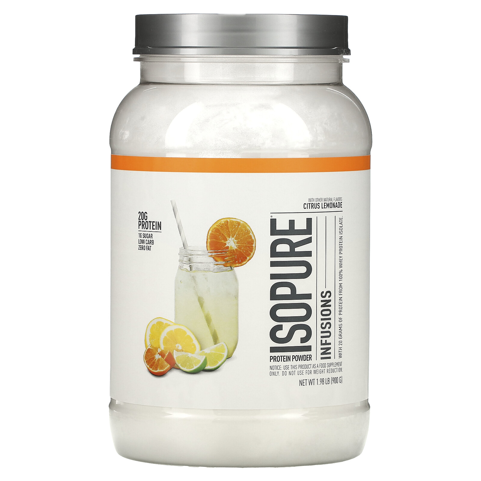 Infusions Protein Powder, Citrus Lemonade, 1.98 lb (900 g)
