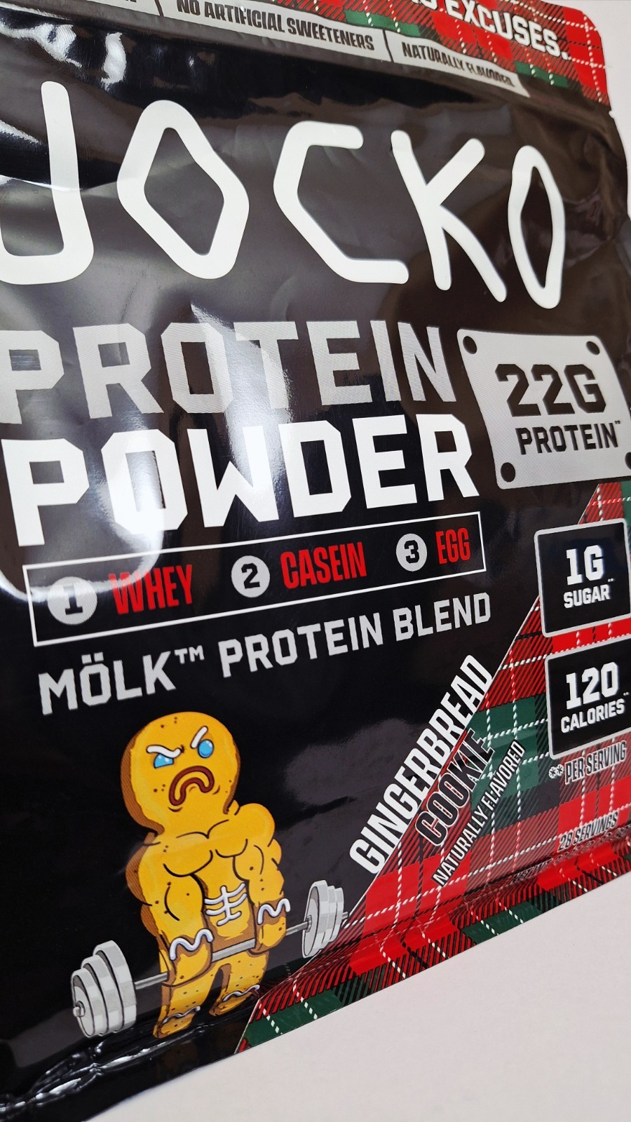 Jocko Molk Protein Gingerbread, 28 Serv,22g Protein,Naturally Flavored, 09/2027✨
