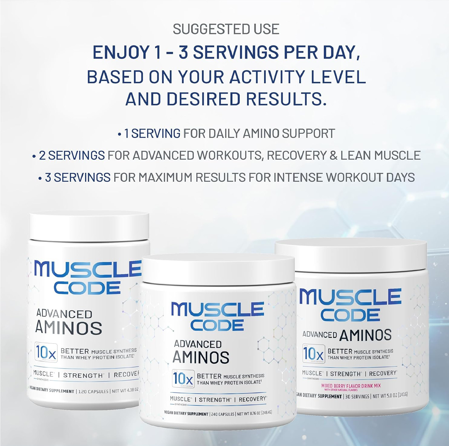 NAUTILUS Muscle Code Essential Amino Acid Powder Muscle Synthesis & Repair & Str