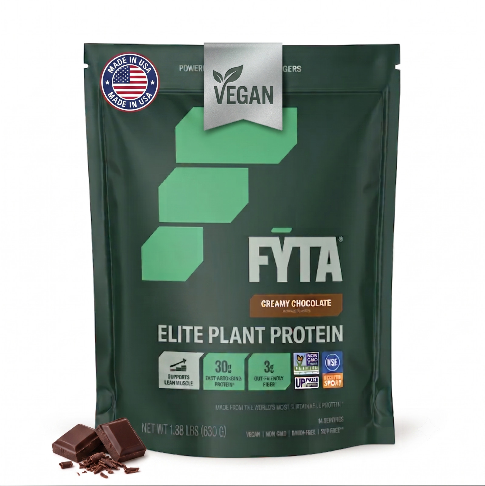 FYTA Vegan Protein Powder Chocolate Plant Based Protein Powder with Better T…