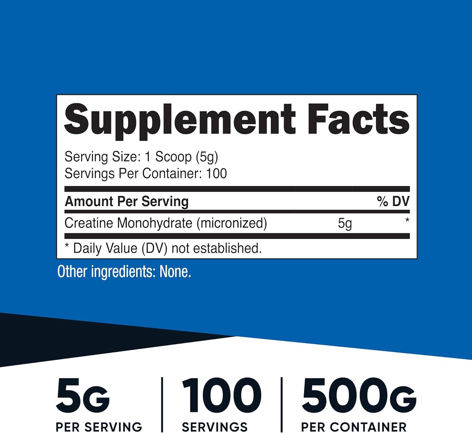 Nutricost Creatine Monohydrate Micronized Powder 500G, 5000mg Per Serv (5g) – 10