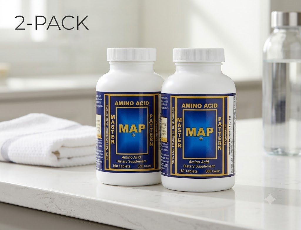 INRC Master Amino Acid Pattern (MAP)Muscle Building Tablets–2 Pack (240 Tablets)