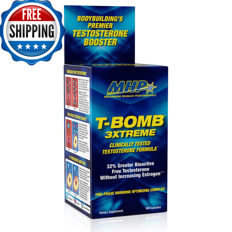 Maximum Human Performance Mhp T-Bomb 3Xtreme Clinically Tested Testosterone