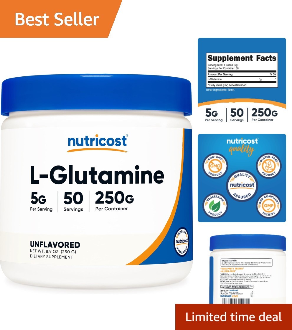 PureLute L-Glutamine Powder – 250g for Gut Support & Recovery