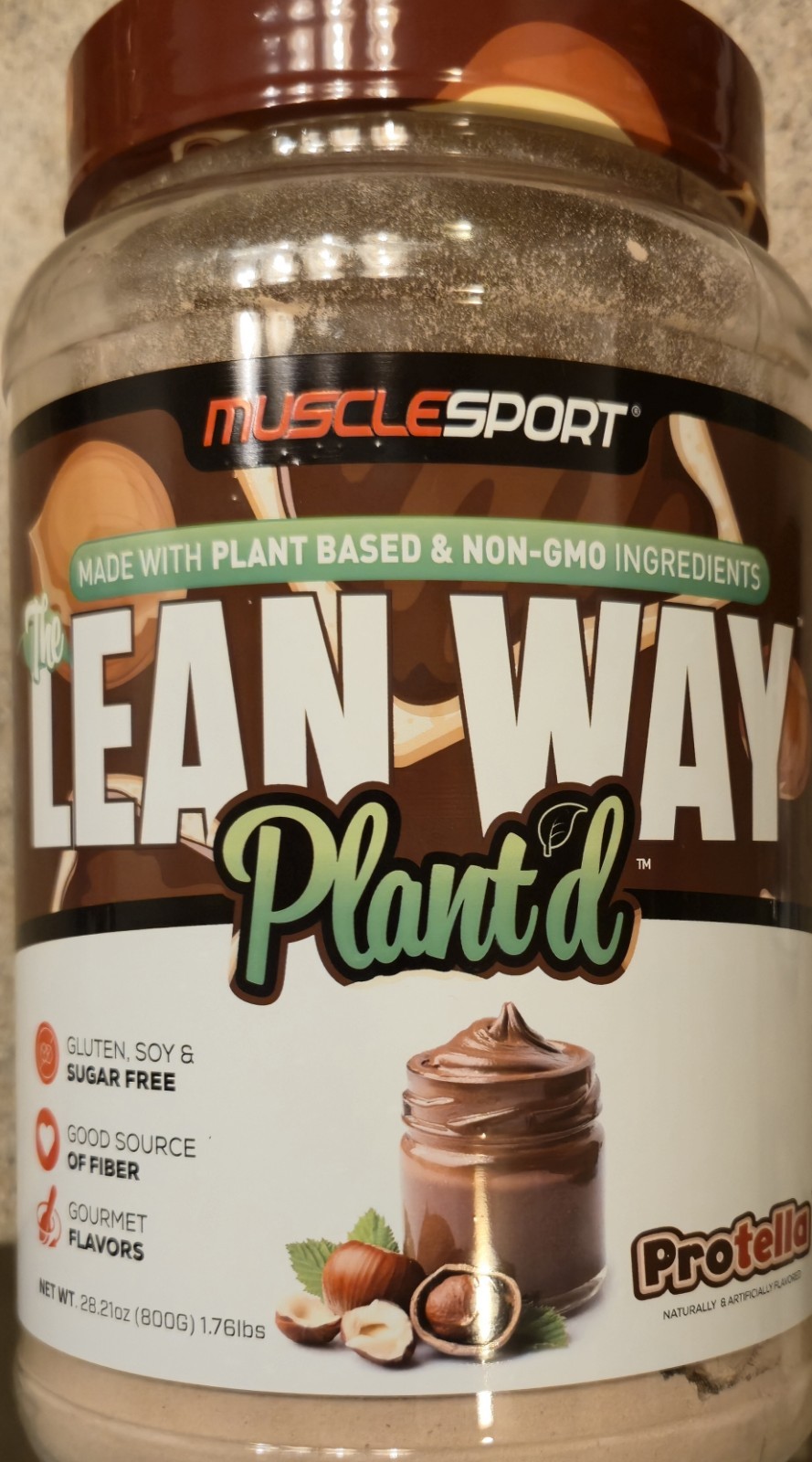 MuscleSport LEAN WAY PLANT’D PROTEIN 2lb ( 25 Servings ) Protella BEST BY 10/26