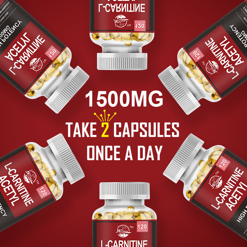 Nature’s Live Acetyl L-Carnitine 1500mg, 120 Capsules – Non-GMO and Gluten Free