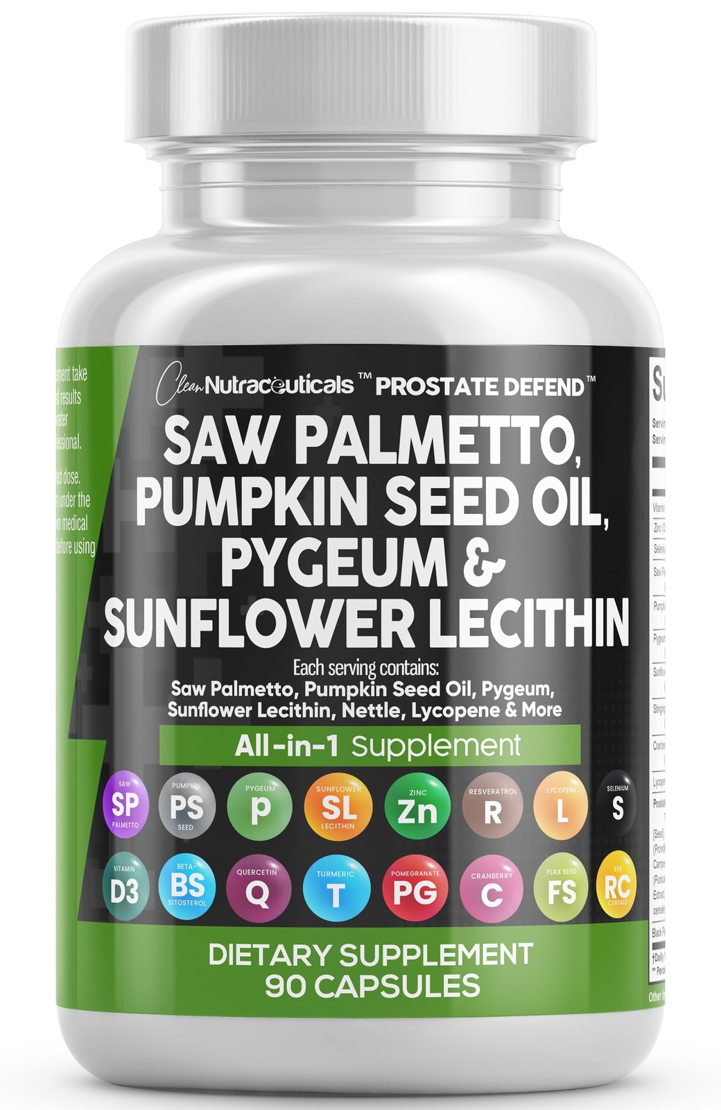 Clean Nutraceuticals Saw Palmetto Pumpkin Seed Oil 90 Count (Pack of 1)