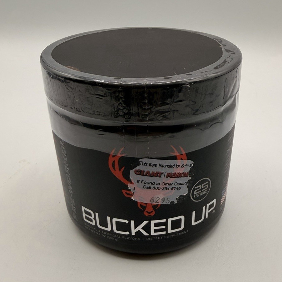 Bucked Up Pre-Workout Powder 25 Servings Bodybuilding w/ Caffeine & Beta Alanine