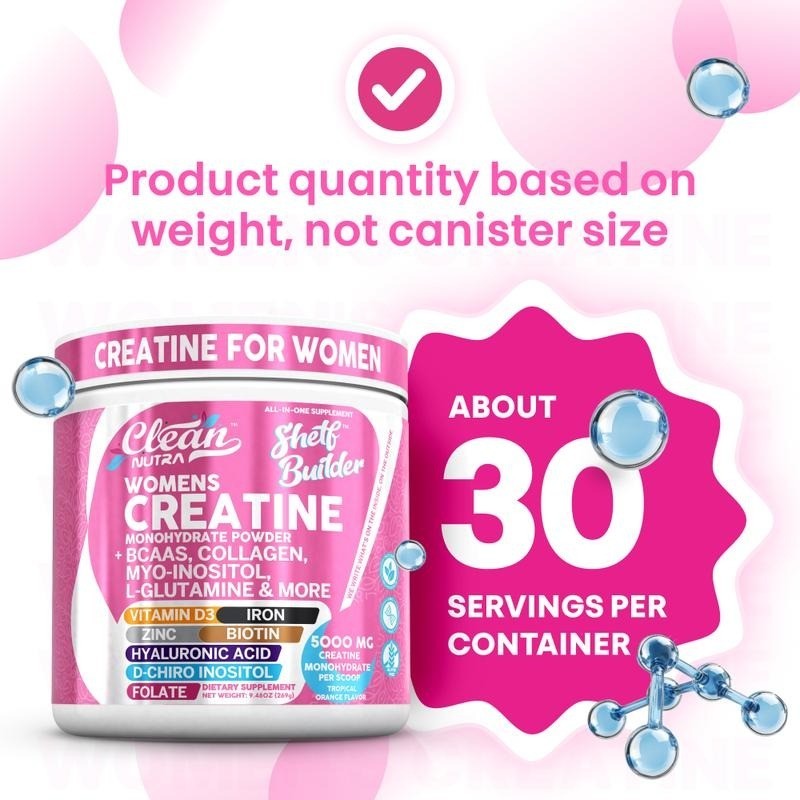 2 Pack Creatine Monohydrate for Women BCAA Collagen Biotin Skin Hair