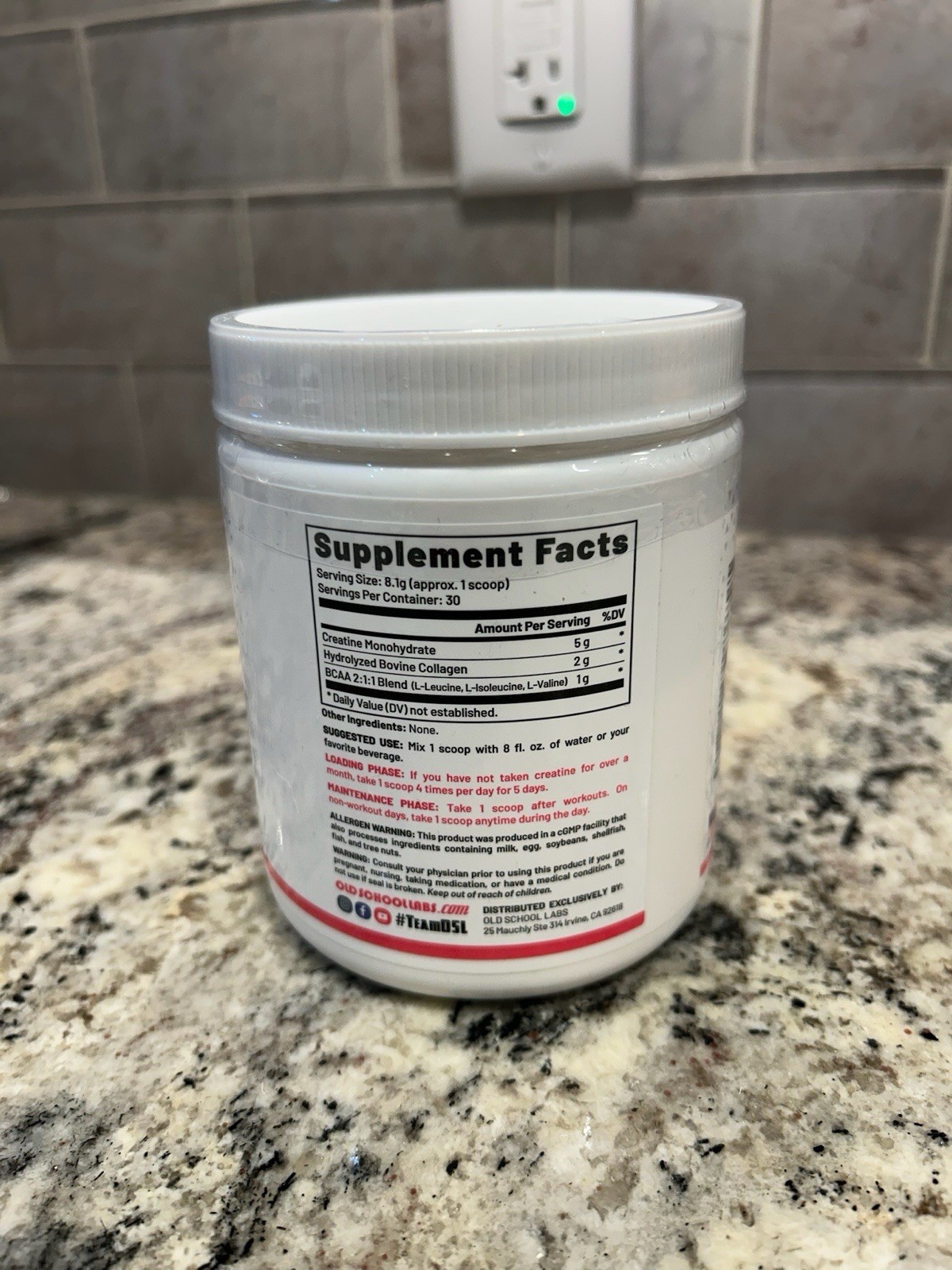 Old School Labs Creatine Monohydrate Powder Women 8.57 oz No Sugar Unflavored