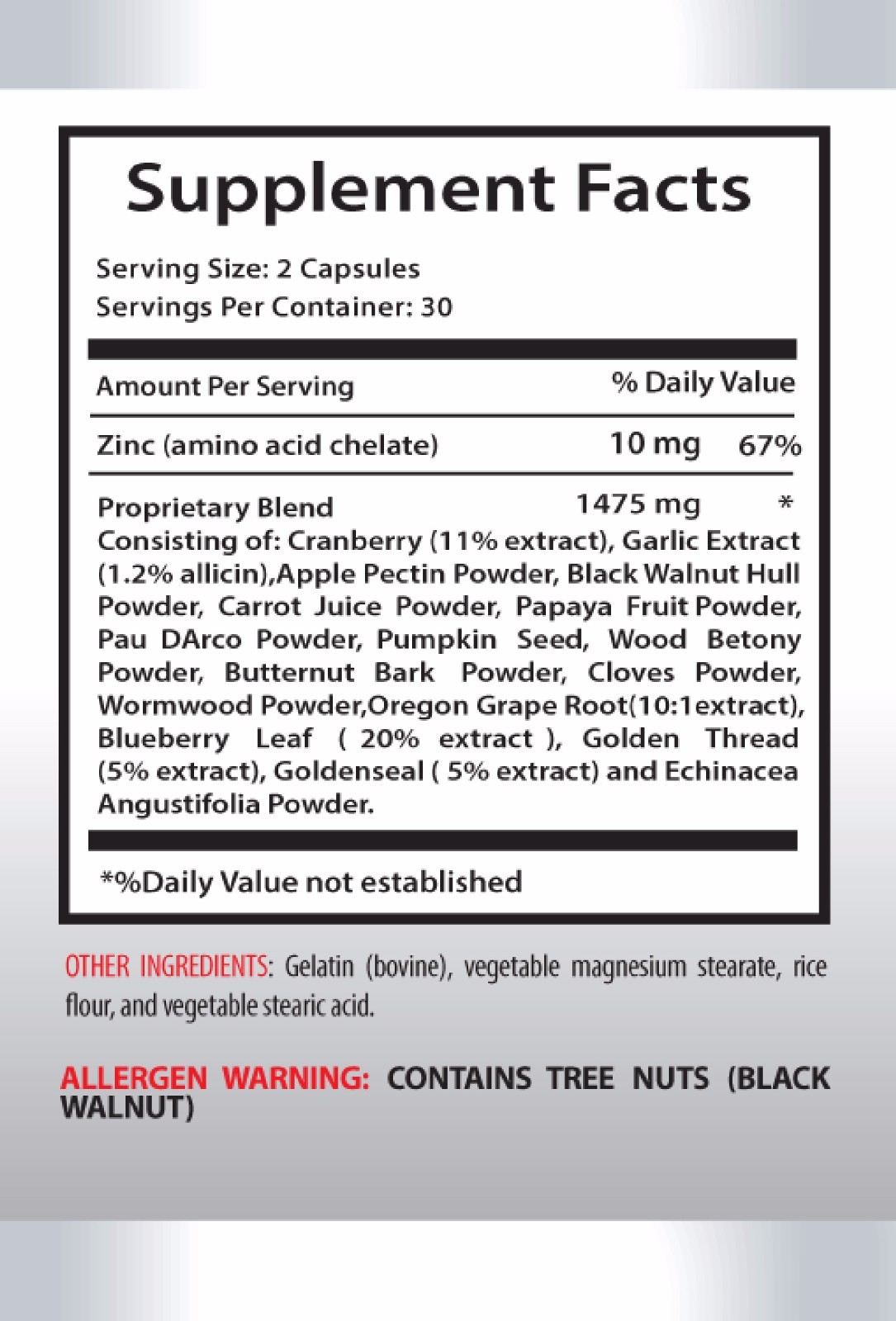 Candida vitamin b – ANTI PARASITE – GRAY HAIR COMBO – saw palmetto fruit extract