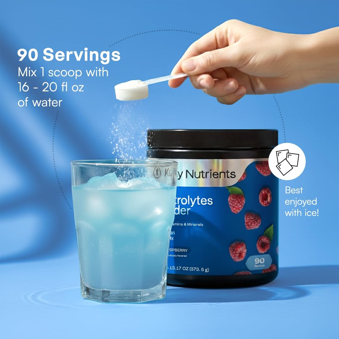 KEY NUTRIENTS Multivitamin Electrolytes Powder No 90 Servings, Blue Raspberry