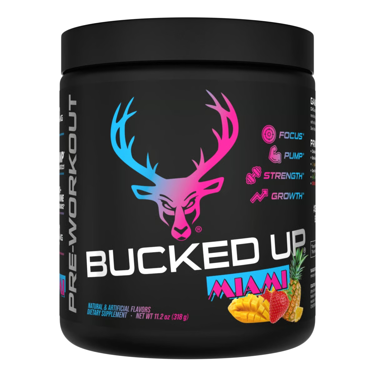 Bucked Up Mother Bucker Pre-Workout Miami – Strawberry, Mango, Pineapple 13.8 oz