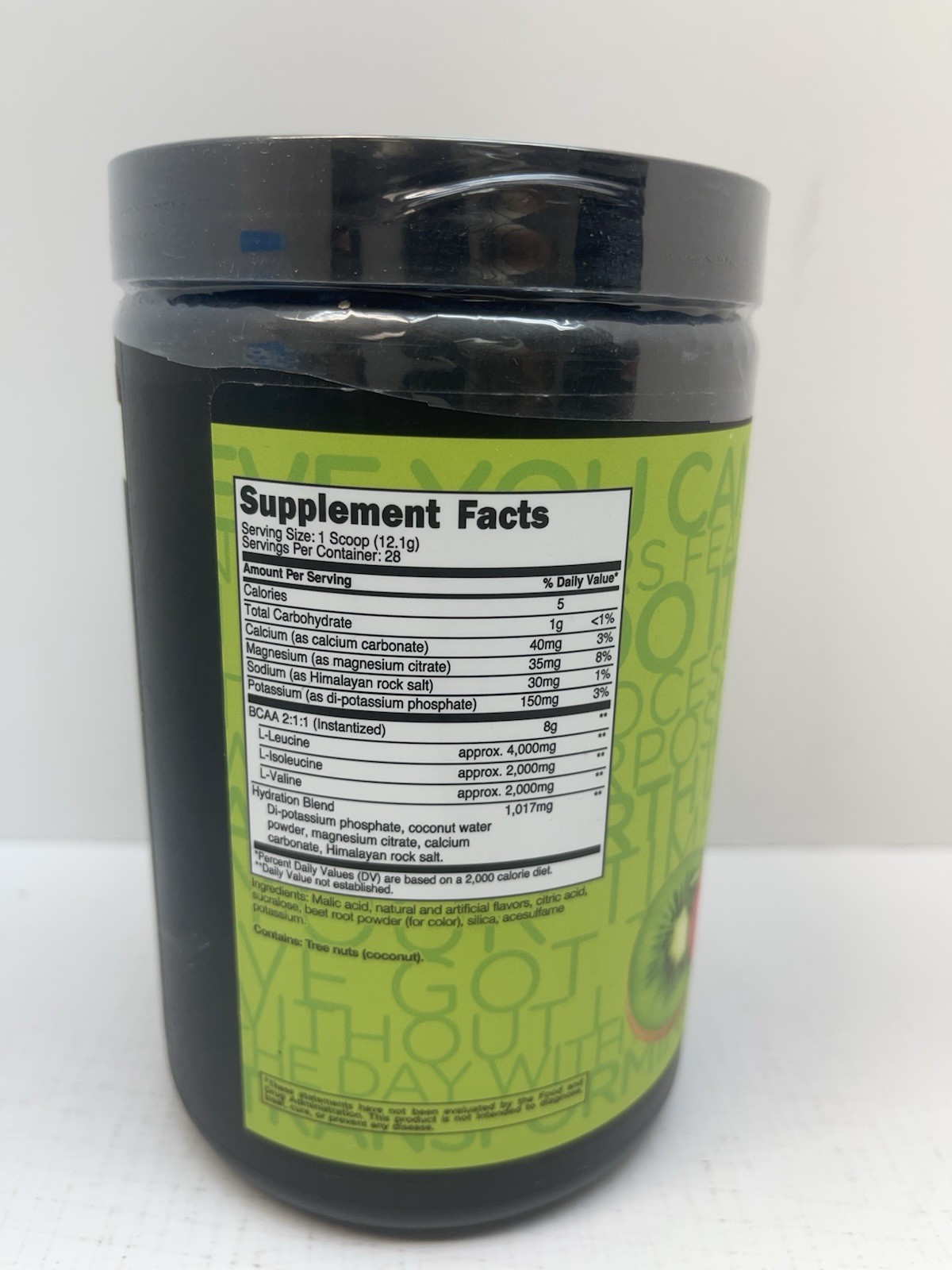 TransformHQ BCAA 28 Servings Kiwi Strawberry 12.1 Oz EXP 6/26