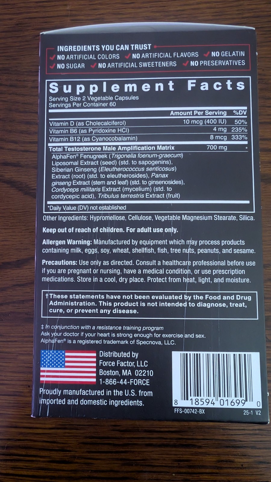 Force Factor Test X180 Legend ~ Test Booster Muscle Builder ~ 120 caps Exp 08/29