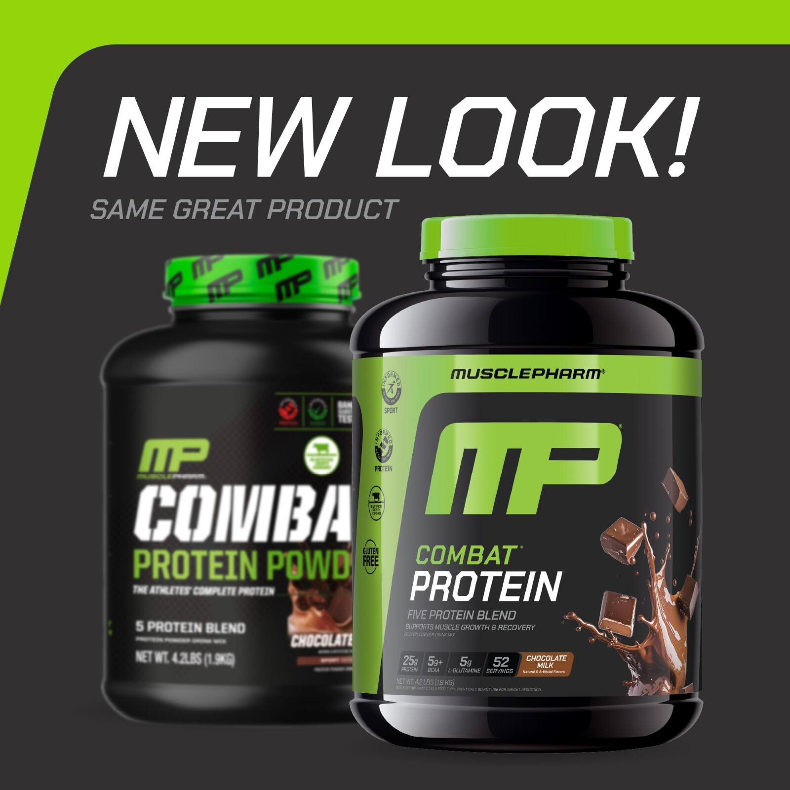 MusclePharm Combat Protein Powder – 4 lb, 52 Servings, Chocolate Milk