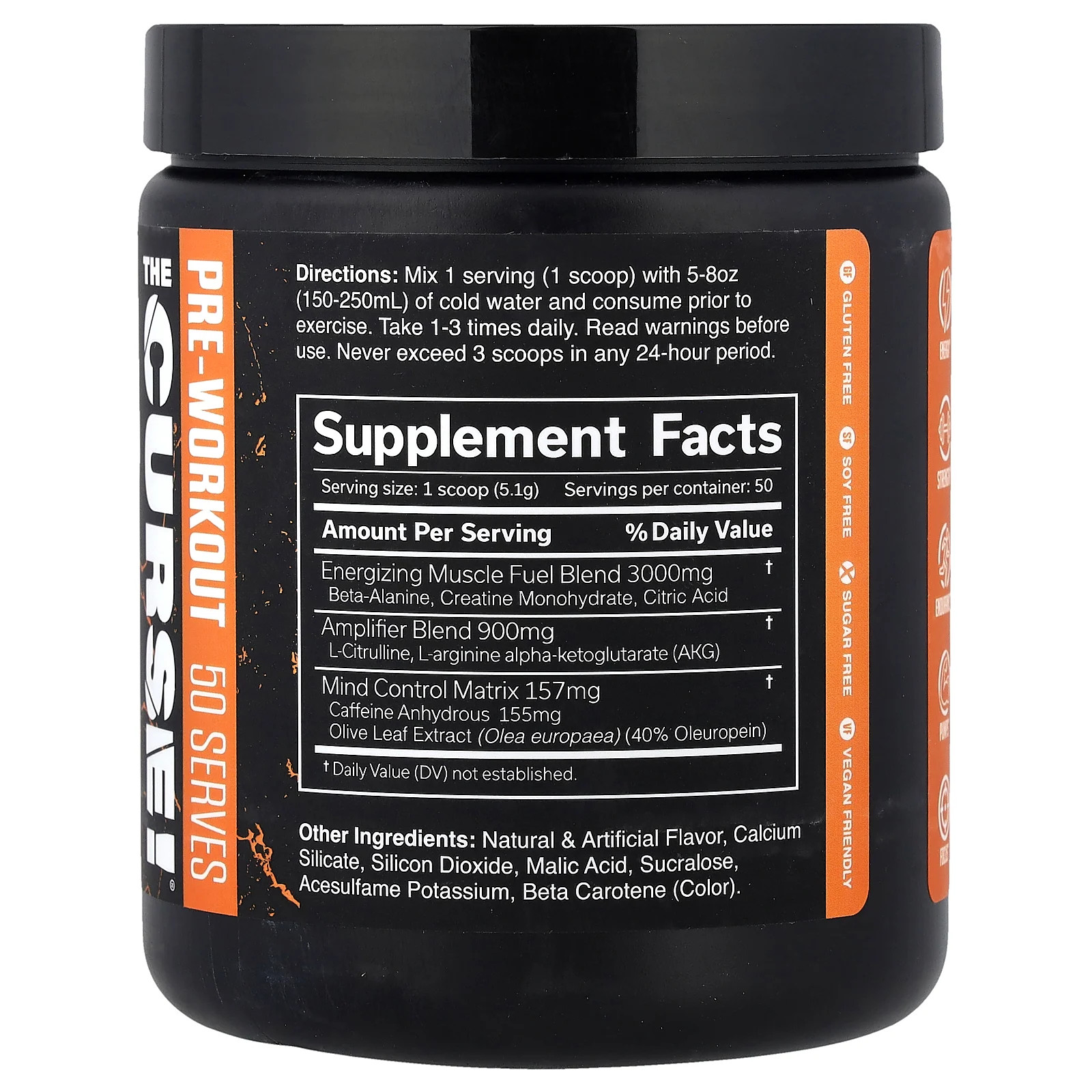 The Curse, Pre Workout, Orange Mango, 8.8 oz (250 g)