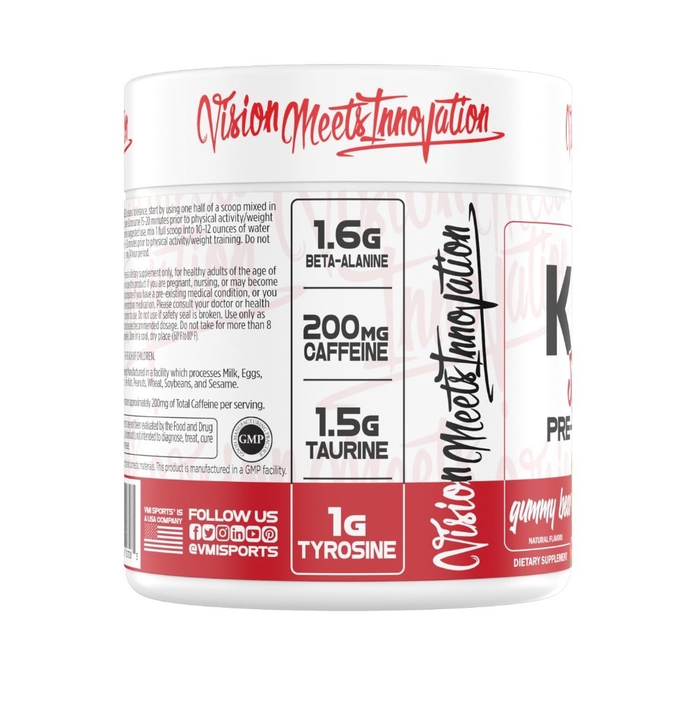 VMI Sports KXR SPORT Preworkout 8oz Size (30 Serv) Gummy 🐻 Bear BEST BY 11/26