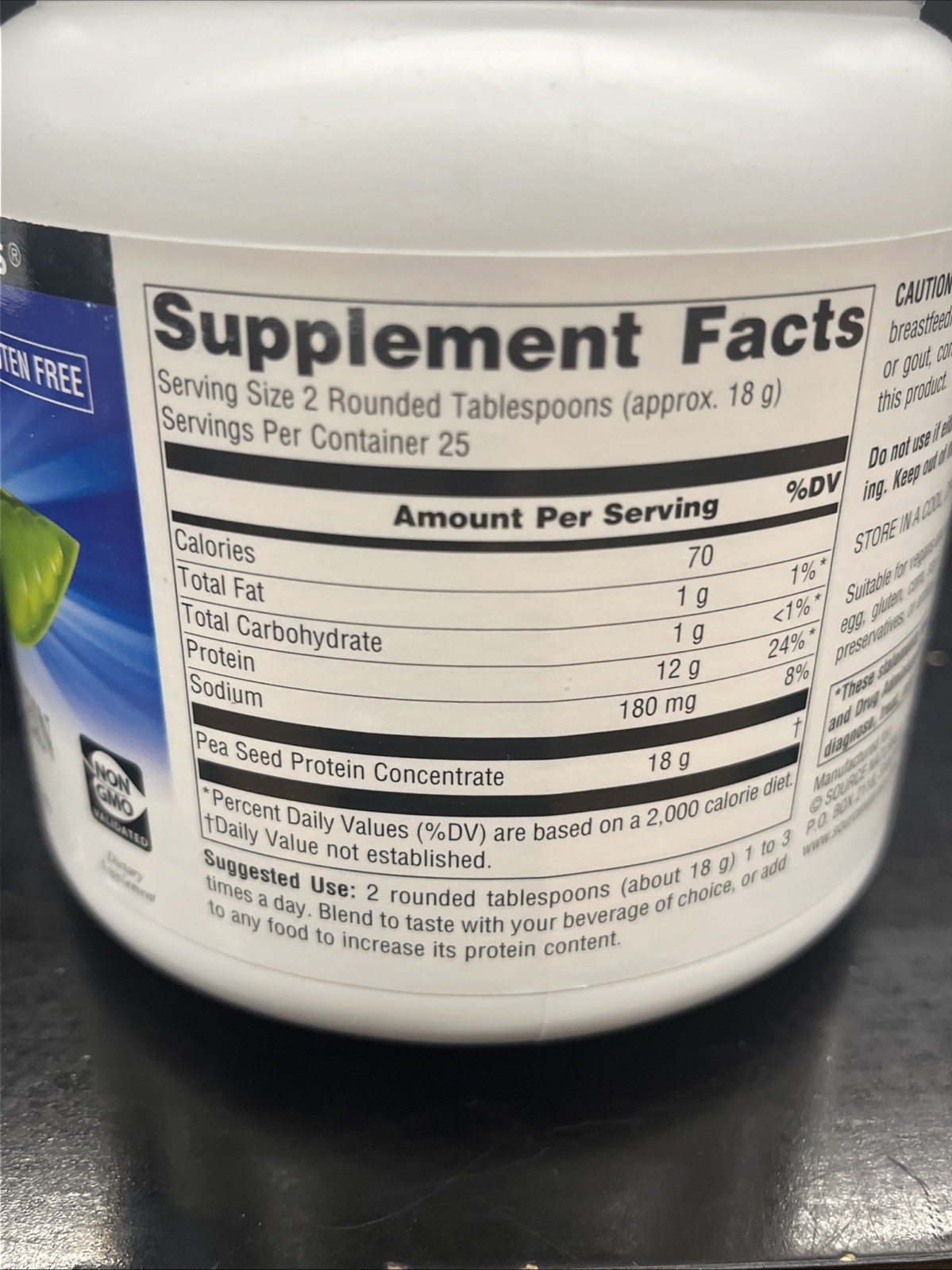 Source Naturals Pea Protein Powder 16 oz