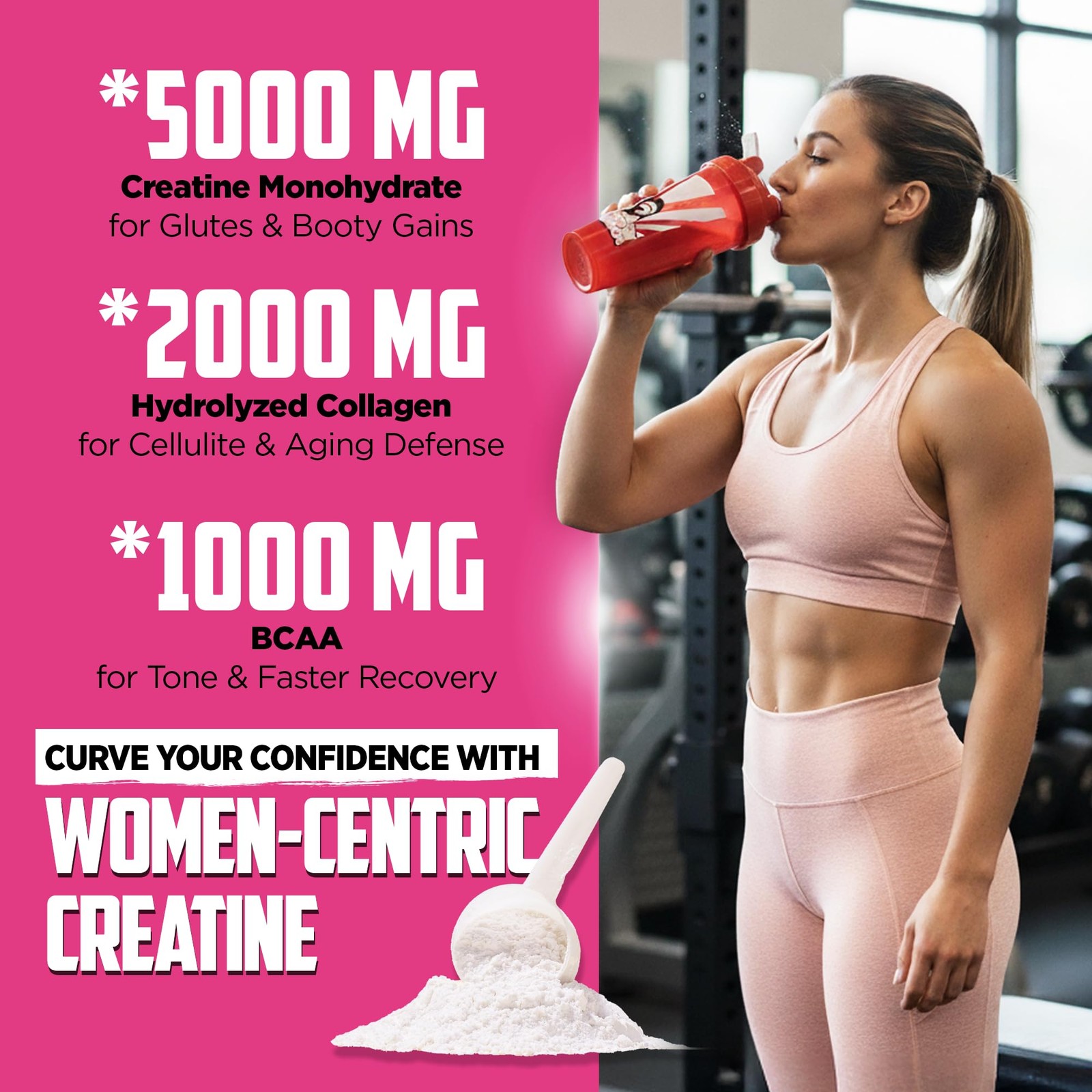 Creatine for Women – Post-Workout Supplement with 5000mg Creatine Monohydrate…