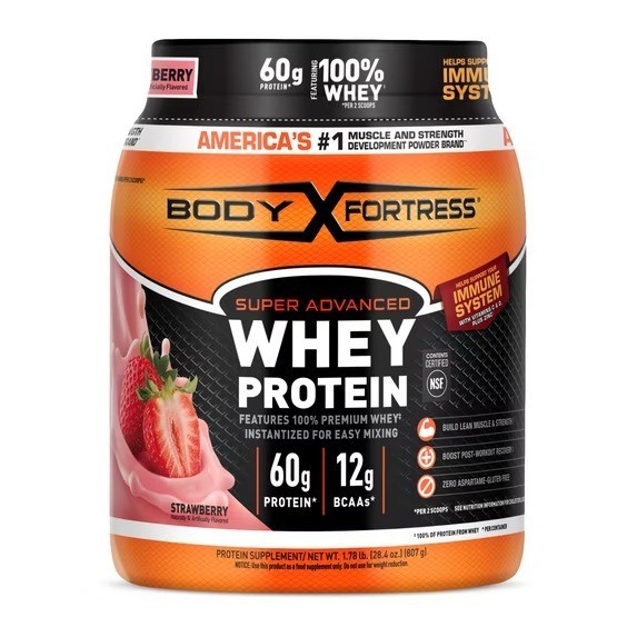 Body Fortress Super Advanced 100% Premium Whey Protein Powder – Choose Flavor