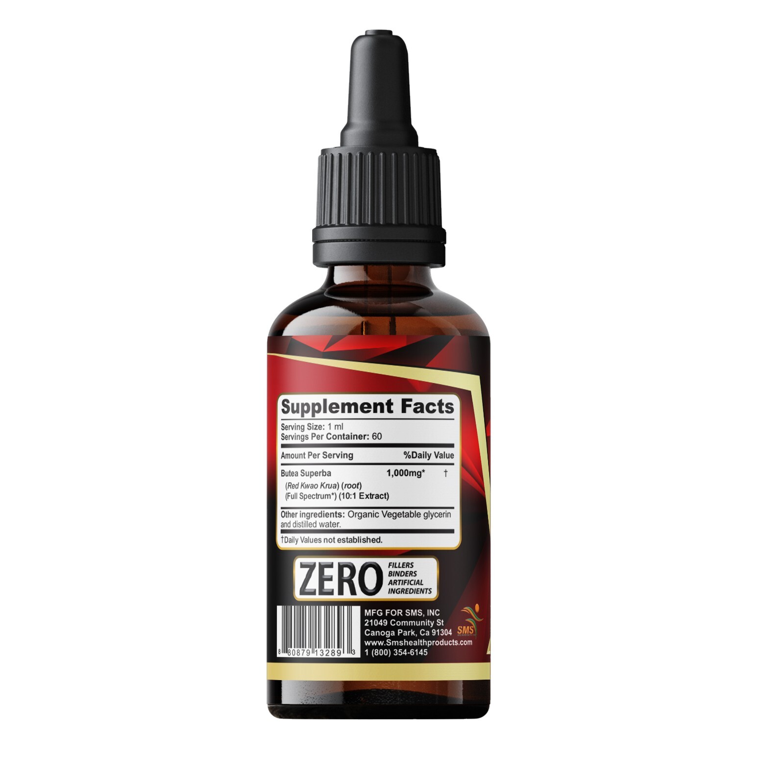 Butea Superba Tincture Herbal Drops Men’s Dietary Supplement 2 Fl Oz By SMS