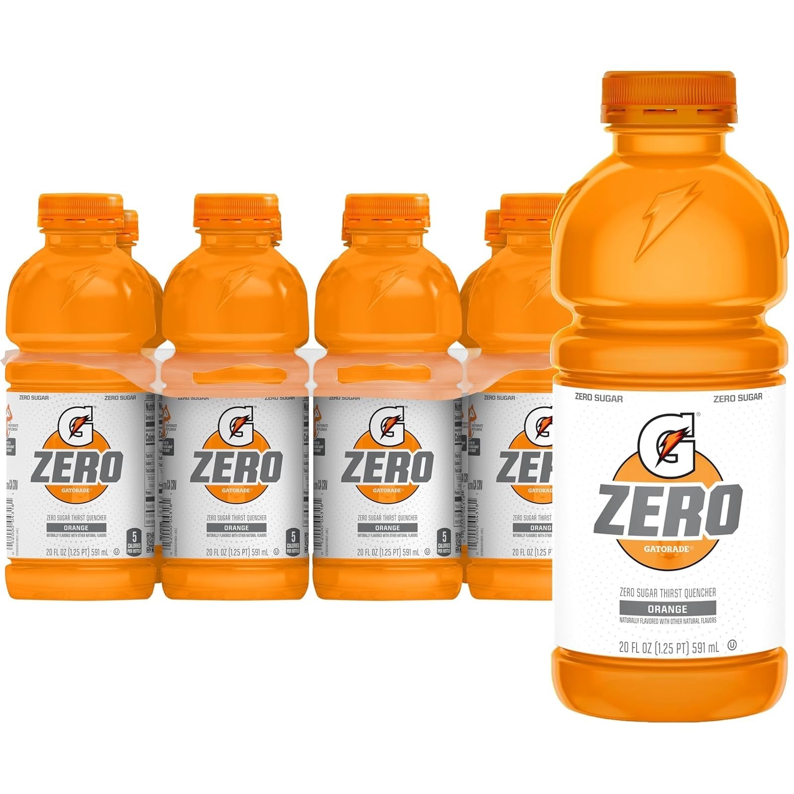 Gatorade Zero Sugar Thirst Quencher Sports Drink, Lemon-Lime, 20 oz (Pack of 8)
