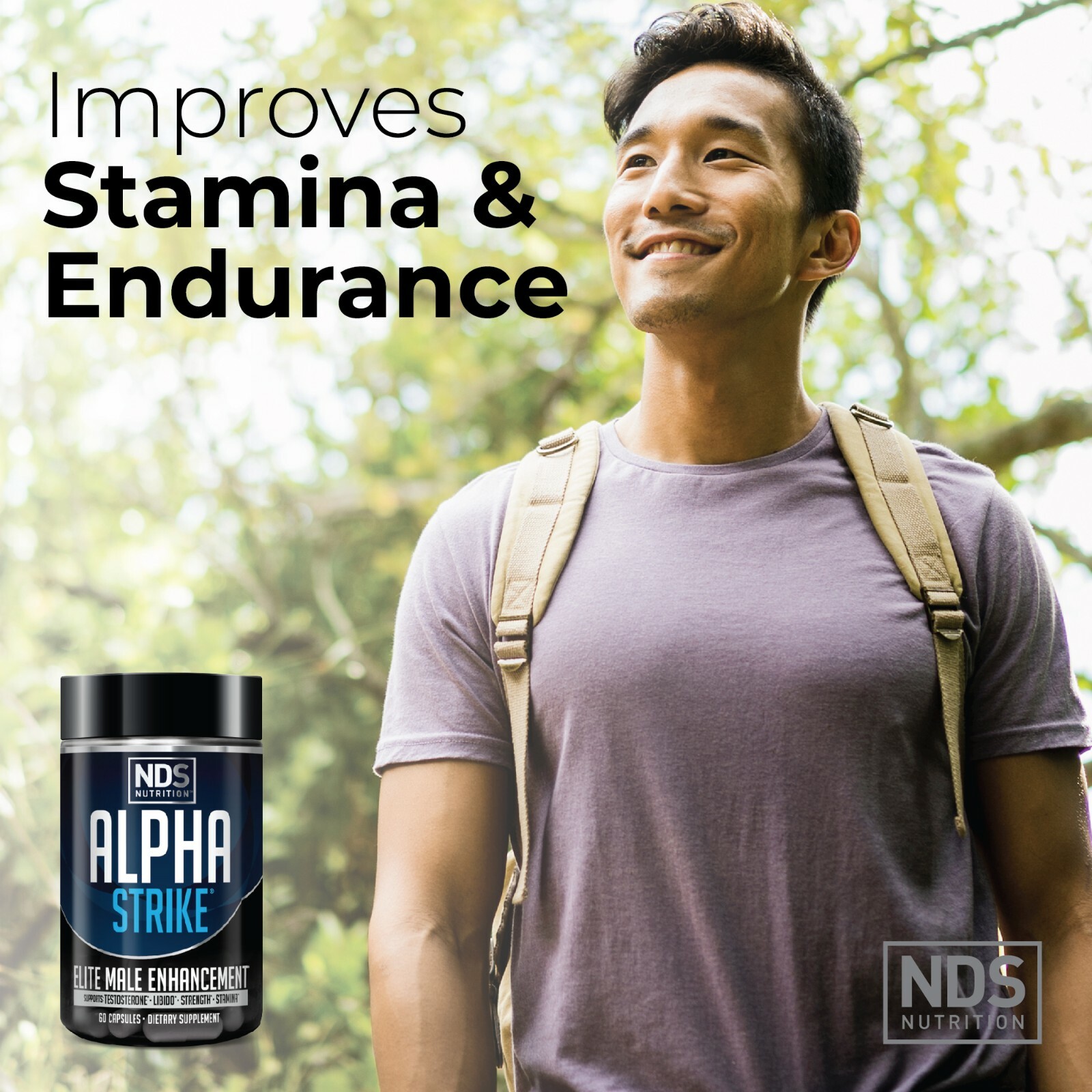 ALPHA STRIKE Testosterone Boosting Formula for Muscle-Strength-Libido (60 Caps)