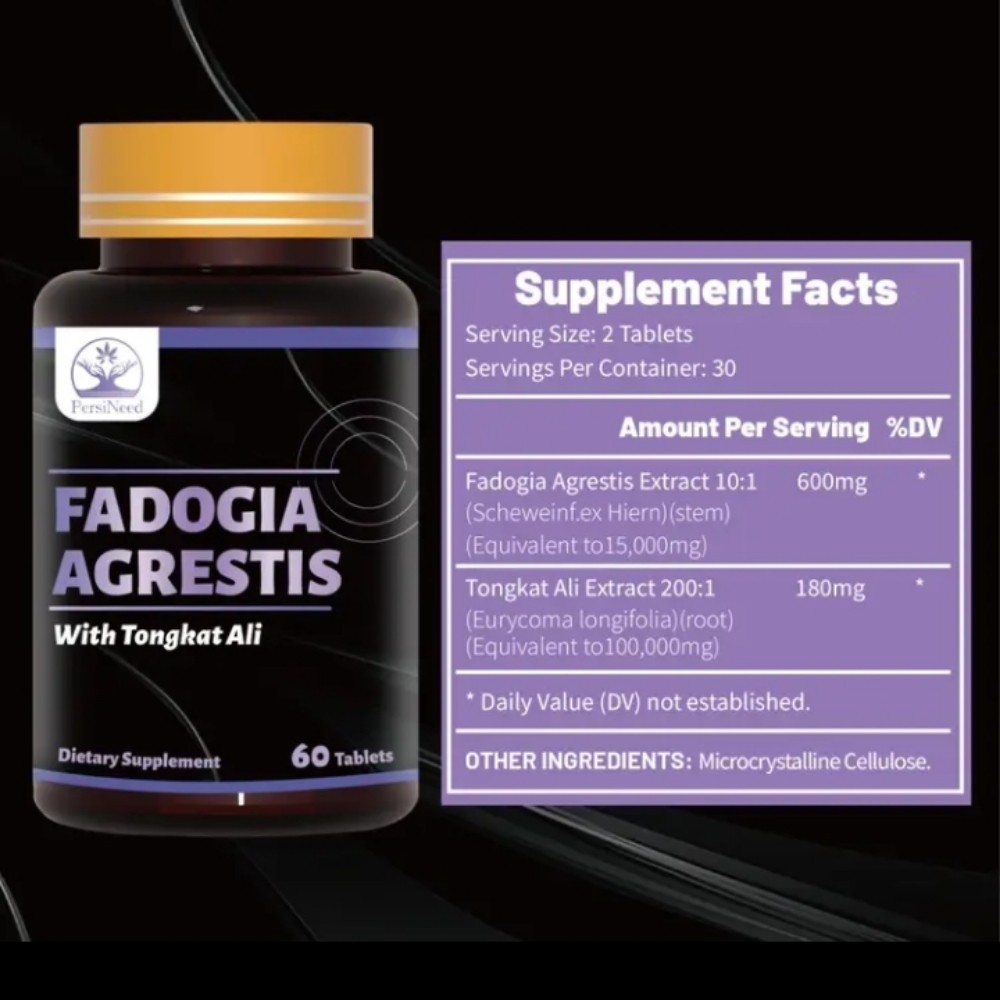 Fadogia Agrestis Tongka Complex – 60 Capsules All Natural Test Booster 1 Month