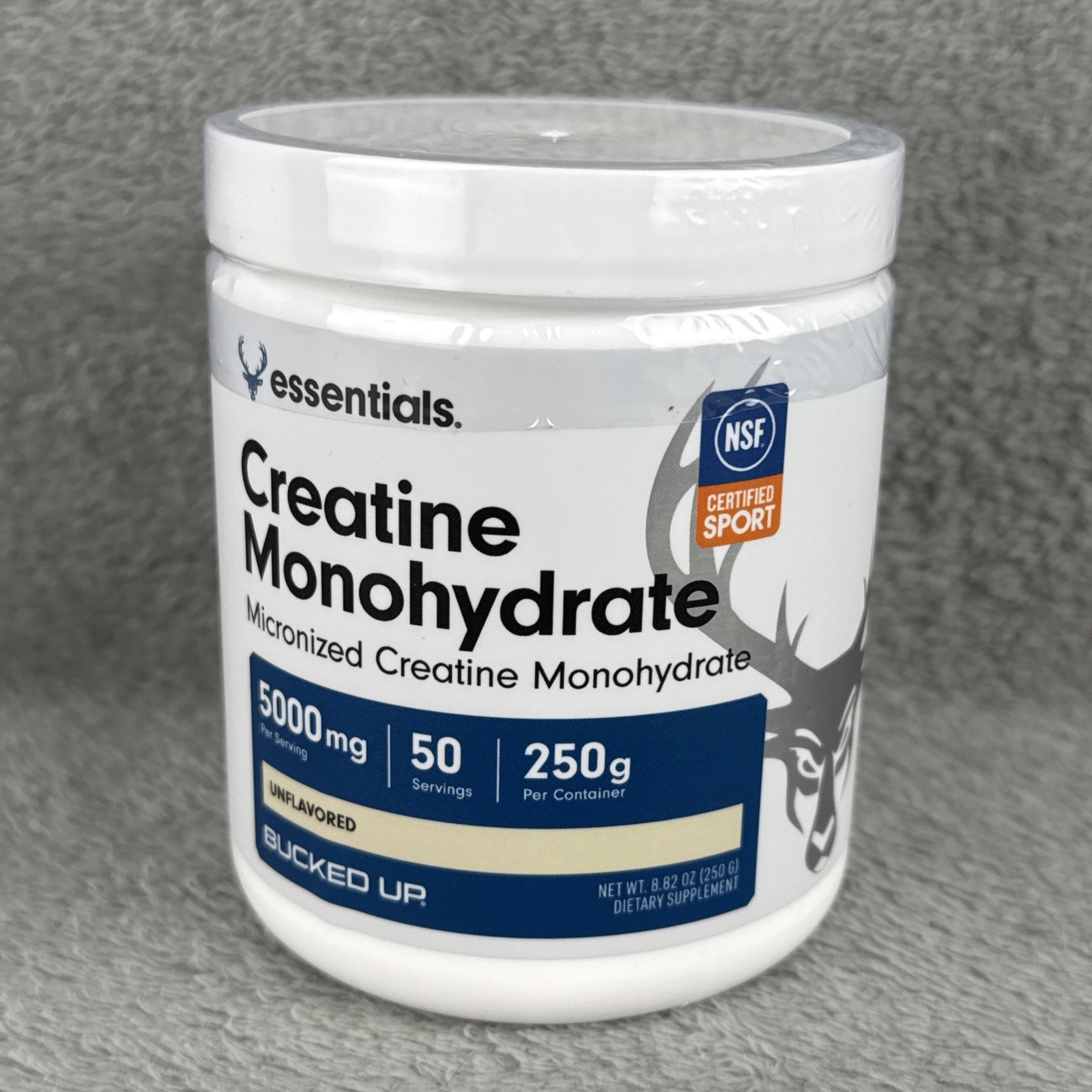 Bucked Up Pure Micronized Creatine Monohydrate – 50 Servings – 07/27