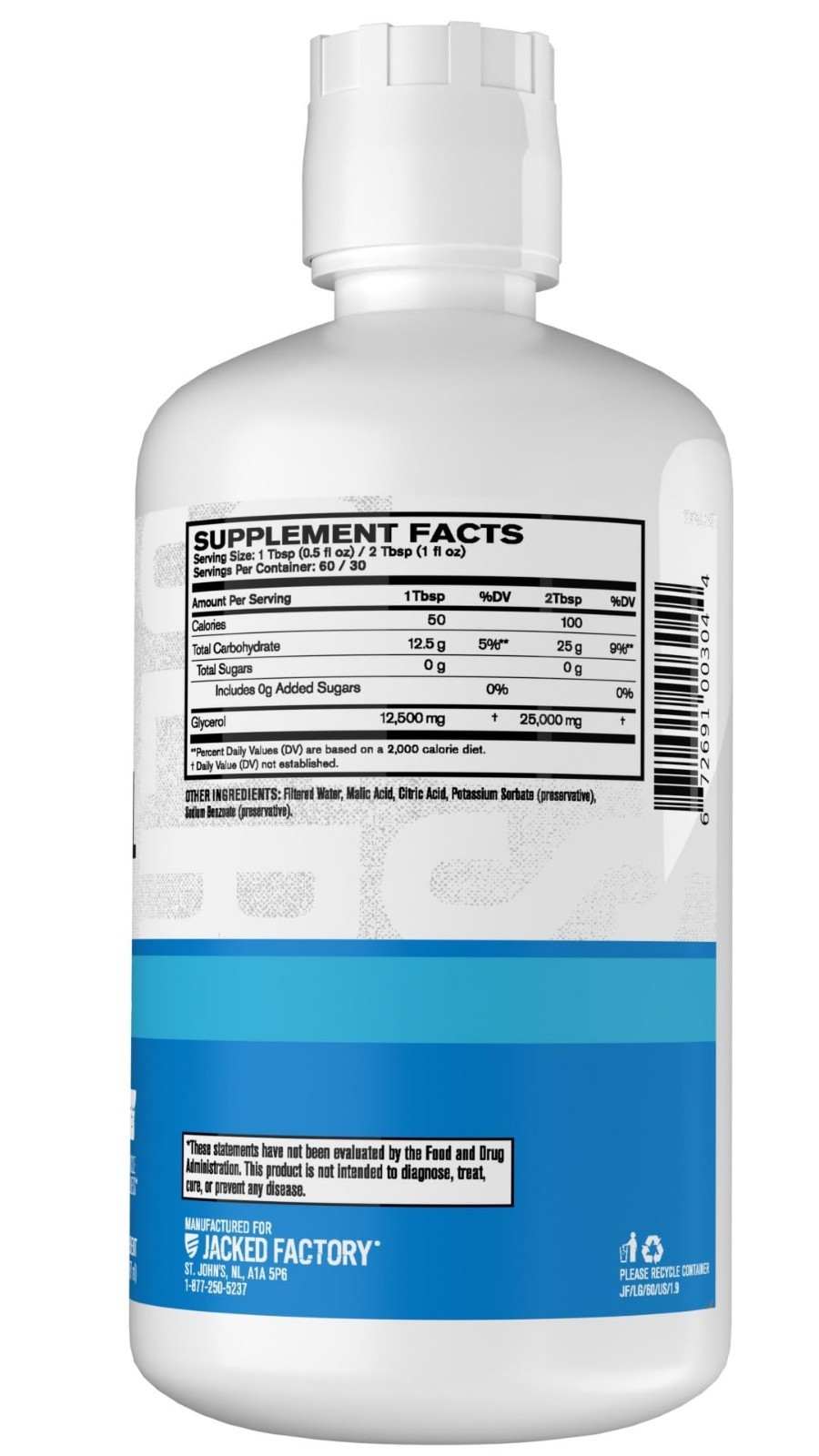 Liquid Glycerol Cell Volume Hyper Hydrator – Vegan Pre Workout for Muscle Pumps