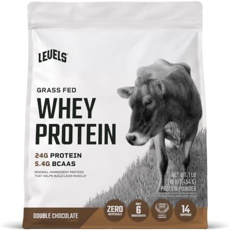 Levels Grass Fed Whey Protein Powder, No Artificials, 24G 1 Pound (Pack of 1)