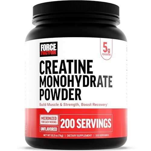 Creatine Monohydrate Powder 5g Unflavored 200 Servings Muscle Growth Recovery