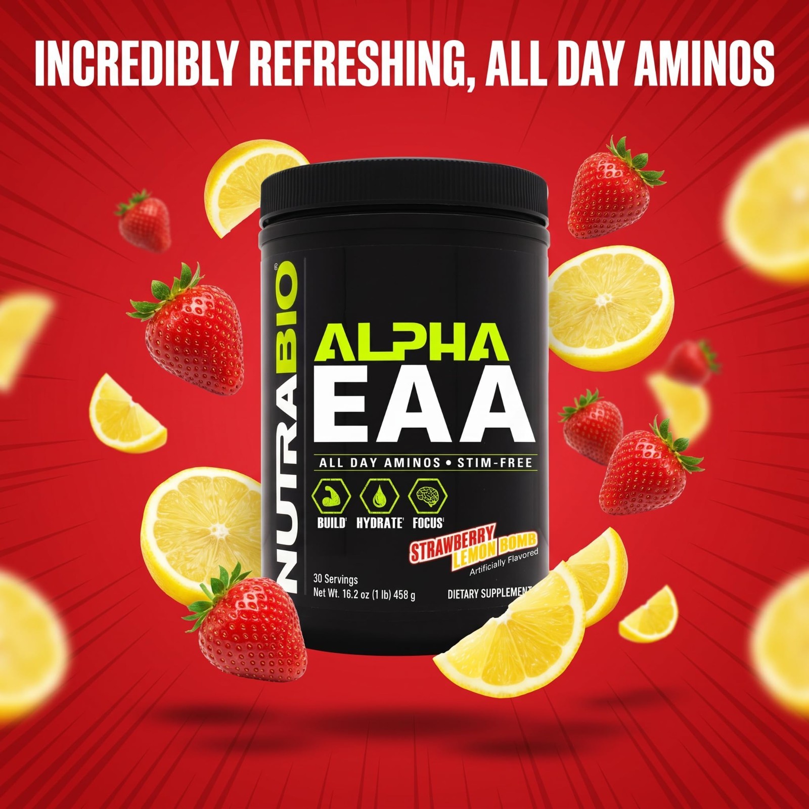 All-Day Essential Amino Acids Powder for Muscle Growth & Hydration – 30 Servings