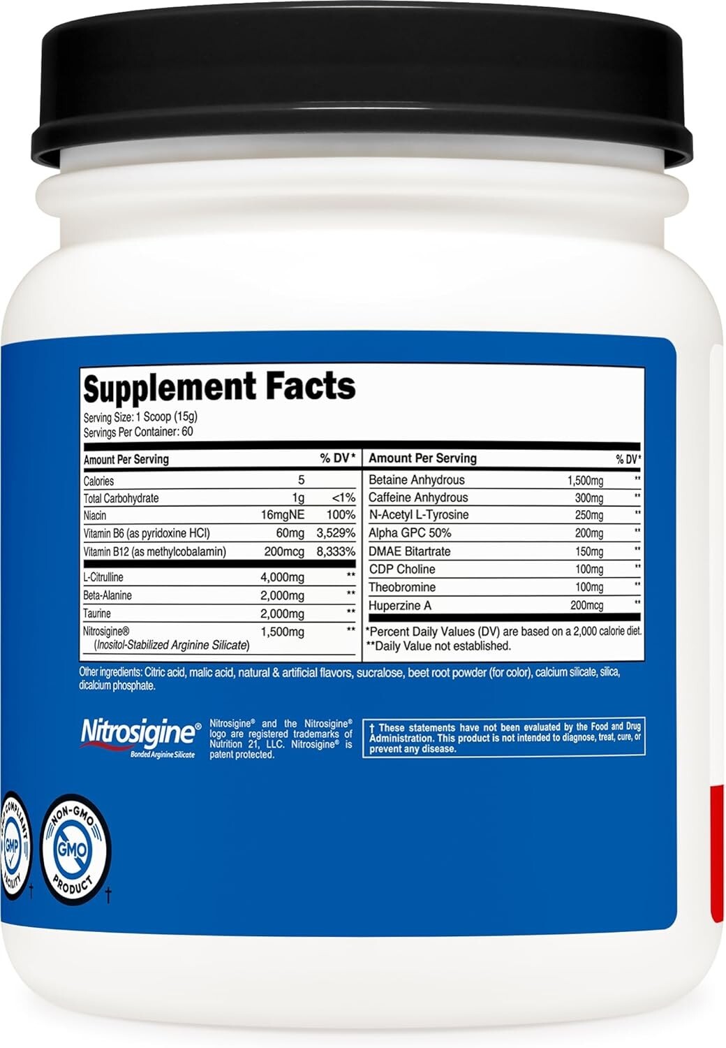 High-Quality Pre-Workout Powder – 60 Servings, Gluten-Free & 3rd Party Tested